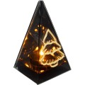 Znicz led ZŁOTA CHOINKA efekt płomienia LAMPION NA GRÓB cmentarz statuetka