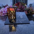 Solarny znicz LED STATUETKA NA CMENTARZ GRÓB DUŻA wieczna lampka nagrobna