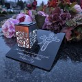 Solarny znicz LED STATUETKA NA CMENTARZ GRÓB DUŻA wieczna lampka nagrobna