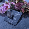 Solarny znicz LED STATUETKA NA CMENTARZ GRÓB DUŻA wieczna lampka nagrobna