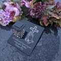 Solarny znicz LED STATUETKA NA CMENTARZ GRÓB DUŻA wieczna lampka nagrobna