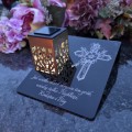 Solarny znicz LED STATUETKA NA CMENTARZ GRÓB DUŻA wieczna lampka nagrobna