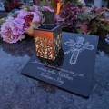 Solarny znicz LED STATUETKA NA CMENTARZ GRÓB DUŻA wieczna lampka nagrobna