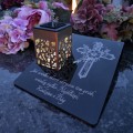 Solarny znicz LED STATUETKA NA CMENTARZ GRÓB DUŻA wieczna lampka nagrobna