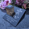 Solarny znicz LED STATUETKA NA CMENTARZ GRÓB DUŻA wieczna lampka nagrobna