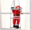 ŚWIĘTY MIKOŁAJ NA DRABINIE CHOINKĘ BALKON DEKORACJA ŚWIĄTECZNA OZDOBA