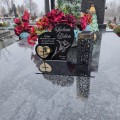 Znicz solarny  LED STATUETKA NA CMENTARZ GRÓB DUŻA wieczna lampka nagrobna
