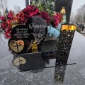 Znicz solarny  LED STATUETKA NA CMENTARZ GRÓB DUŻA wieczna lampka nagrobna
