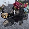 Znicz solarny  LED STATUETKA NA CMENTARZ GRÓB DUŻA wieczna lampka nagrobna