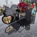 Znicz solarny  LED STATUETKA NA CMENTARZ GRÓB DUŻA wieczna lampka nagrobna