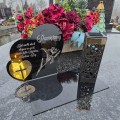 Znicz solarny  LED STATUETKA NA CMENTARZ GRÓB DUŻA wieczna lampka nagrobna