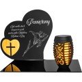 Znicz solarny  LED STATUETKA NA CMENTARZ GRÓB DUŻA wieczna lampka nagrobna