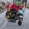 Znicz solarny  LED STATUETKA NA CMENTARZ GRÓB DUŻA wieczna lampka nagrobna