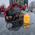 Znicz  LED STATUETKA NA CMENTARZ GRÓB DUŻA wieczna lampka nagrobna LAMPION