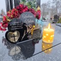 Znicz  LED STATUETKA NA CMENTARZ GRÓB DUŻA wieczna lampka nagrobna LAMPION