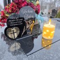 Znicz  LED STATUETKA NA CMENTARZ GRÓB DUŻA wieczna lampka nagrobna LAMPION