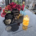 Znicz  LED STATUETKA NA CMENTARZ GRÓB DUŻA wieczna lampka nagrobna LAMPION