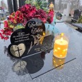 Znicz  LED STATUETKA NA CMENTARZ GRÓB DUŻA wieczna lampka nagrobna LAMPION