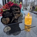 Znicz LED STATUETKA NA CMENTARZ GRÓB DUŻA wieczna lampka nagrobna lampion