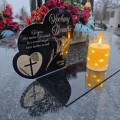 Znicz LED STATUETKA NA CMENTARZ GRÓB DUŻA wieczna lampka nagrobna lampion