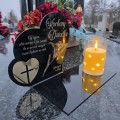 Znicz LED STATUETKA NA CMENTARZ GRÓB DUŻA wieczna lampka nagrobna lampion