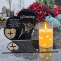 Znicz LED STATUETKA NA CMENTARZ GRÓB DUŻA wieczna lampka nagrobna lampion