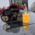 Znicz LED STATUETKA NA CMENTARZ GRÓB DUŻA wieczna lampka nagrobna lampion