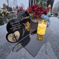 Znicz LED STATUETKA NA CMENTARZ GRÓB DUŻA wieczna lampka nagrobna lampion