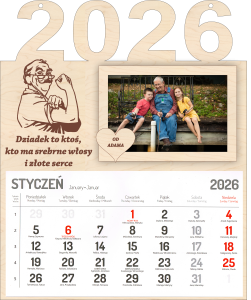 KALENDARZ NA DZIEŃ BABCI DZIADKA WISZĄCY 2026