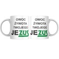 KUBEK ZABAWNY ŚMIESZNY PREZENT DO PRACY OWOC ŻYWOTA TWOJEGO JE ZUS WZORY