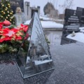 ZNICZ LED efekt płomienia LAMPION na GRÓB cmentarz WIELKANOC BAZIE