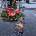 ZNICZ LED efekt płomienia LAMPION na GRÓB cmentarz WIELKANOC BAZIE