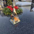 ZNICZ LED efekt płomienia LAMPION na GRÓB cmentarz WIELKANOC BARANEK