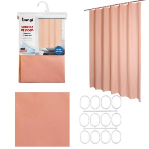 ZASŁONA PRYSZNICOWA 180X200 DO WANNY Kabiny Zasłonka Pod Prysznic RÓŻOWA