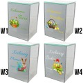 Znicz LED wielkanocny personalizowany z imieniem lampion na groby dekoracja
