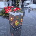 Znicz LED wielkanocny personalizowany z imieniem lampion na groby dekoracja