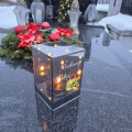 Znicz LED wielkanocny personalizowany z imieniem lampion na groby dekoracja