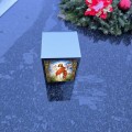 Znicz LED Jezus Zmartwychwstały witraż lampion na grób kapliczka lustro