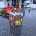 Znicz LED Wielkanocny koszyczek z jajkami lampion na grób dekoracja lustro