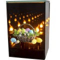 Znicz LED Wielkanocny koszyczek z jajkami lampion na grób dekoracja lustro