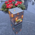 Znicz LED Wielkanocny koszyczek z jajkami lampion na grób dekoracja lustro