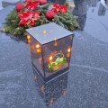Znicz LED Wielkanocny koszyczek z jajkami lampion na grób dekoracja lustro