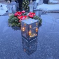 ZNICZ LED efekt płomienia LAMPION na GRÓB cmentarz WIELKANOC BAZIE