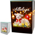 ZNICZ LED efekt płomienia LAMPION na GRÓB cmentarz WIELKANOC BARANEK