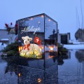 ZNICZ LED efekt płomienia LAMPION na GRÓB cmentarz WIELKANOC BARANEK