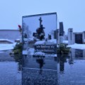 ZNICZ LED LAMPION na GRÓB cmentarz efekt nieskończonego ognia CYTAT RÓŻA