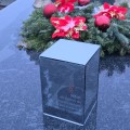 ZNICZ LED LAMPION na GRÓB cmentarz efekt nieskończonego ognia CYTAT RÓŻA