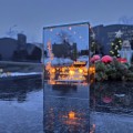 ZNICZ LED LAMPION na GRÓB cmentarz efekt nieskończonego ognia CYTAT RÓŻA