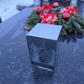 ZNICZ LED LAMPION na GRÓB cmentarz efekt nieskończonego ognia CYTAT RÓŻE