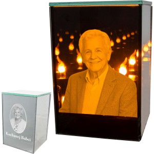 Znicz LED du PERSONALIZOWANY znicz ZE ZDJĘCIEM grawer mama dziadek